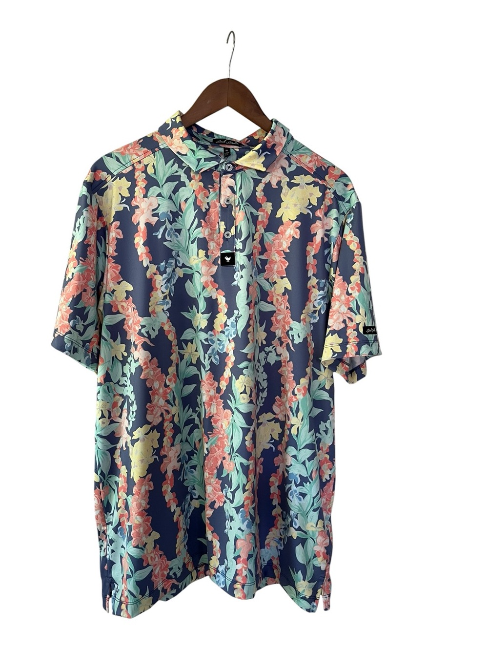 NWT Bad Birdie Core Polo style is called  Lei’d size Men’s  medium
